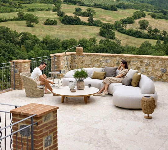 Mellow sofa center module Sand