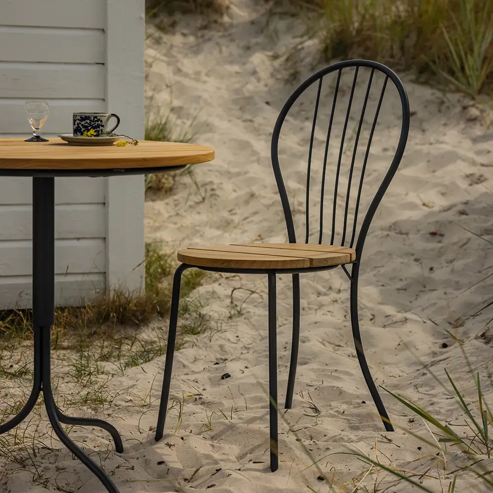 Akleja chair teak/grey Grythyttan