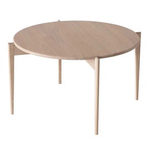 Tilia Coffee table Ø88 cm White oiled Oak