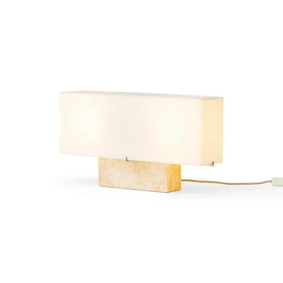 Nonna Table Lamp Travertine Sand/Textile, Sand H30 cm