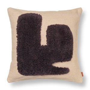 Lay Cushion 50x50 Sand/Dark Brown