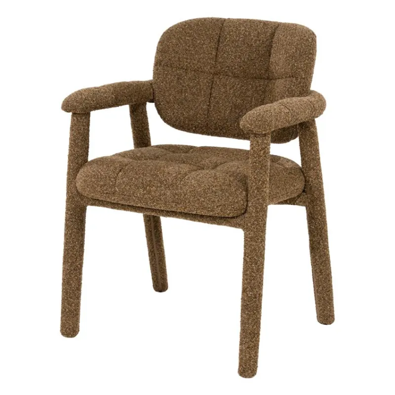 Knox Chair 60x61x81,5 cm Metal & Fabric Brown