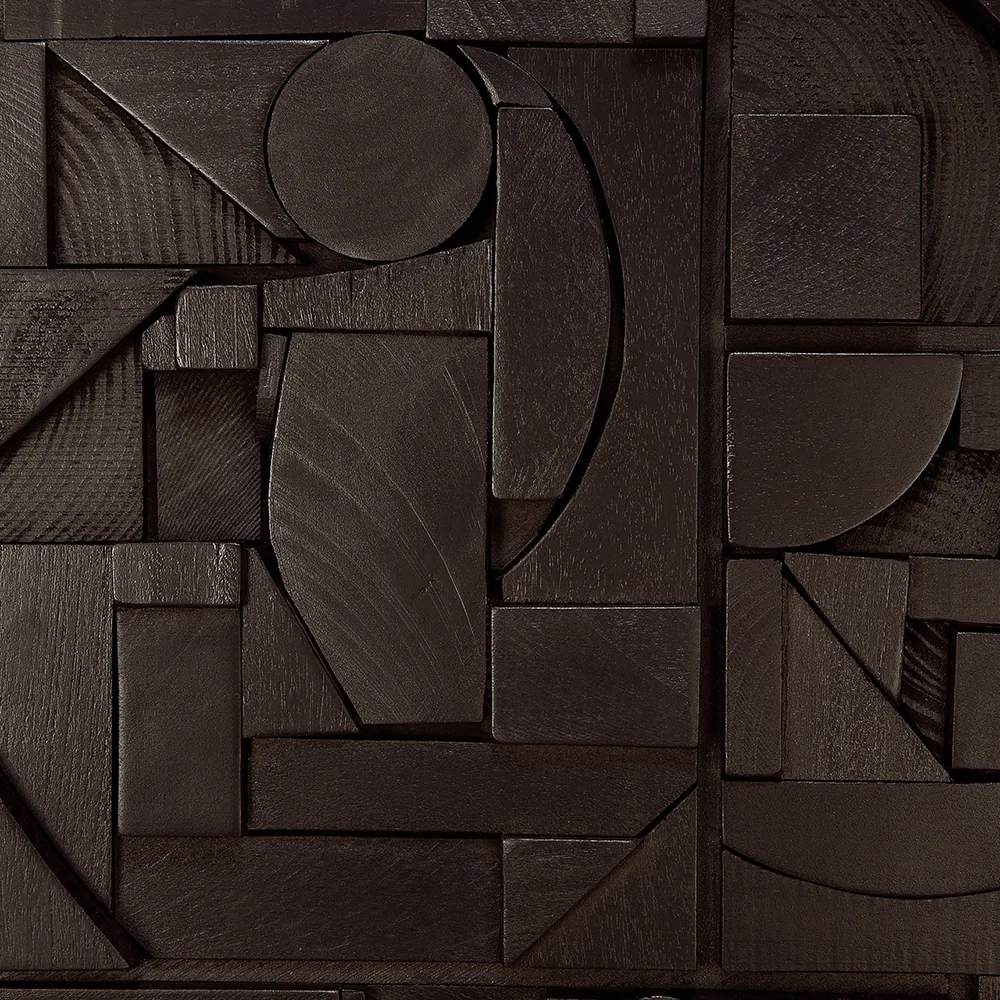 Bricks Wall art 90x60 cm Black