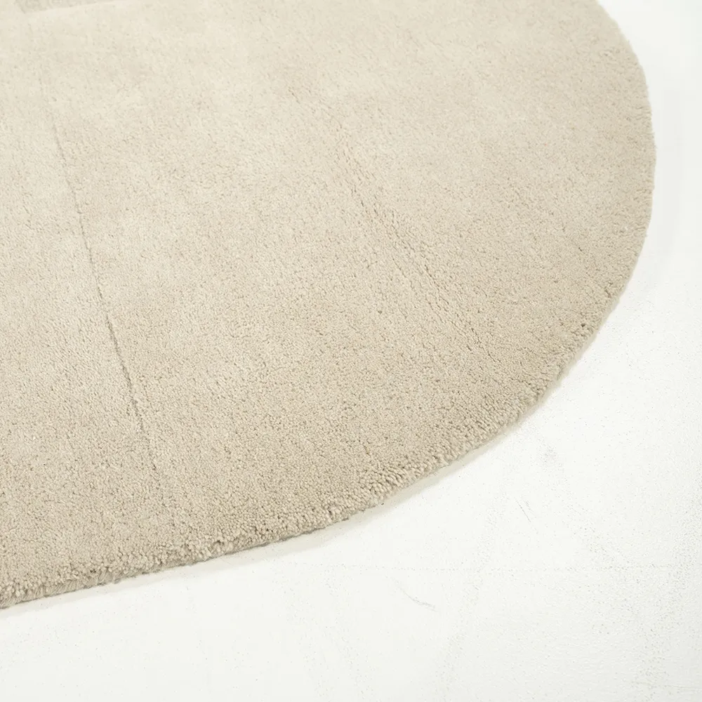 Wool Rug Contour Beige 290x190 cm