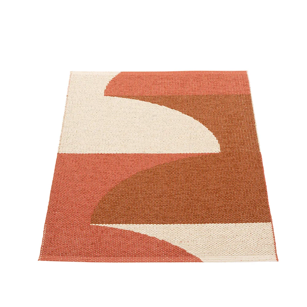 Hill carpet Brick/Rust/Cream 70 x 90cm