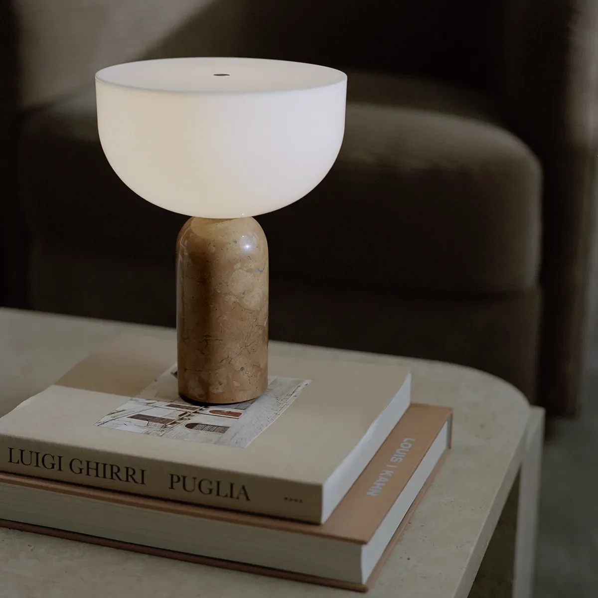 Kizu Portable Table Lamp Breccia Pernice
