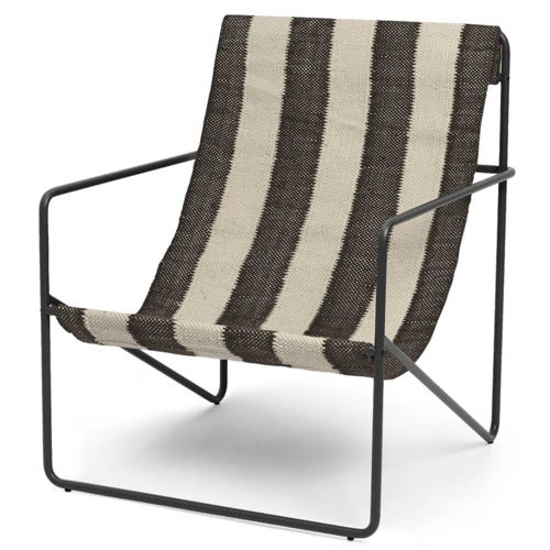 Desert Lounge Chair Black/Off-white/Chocolate