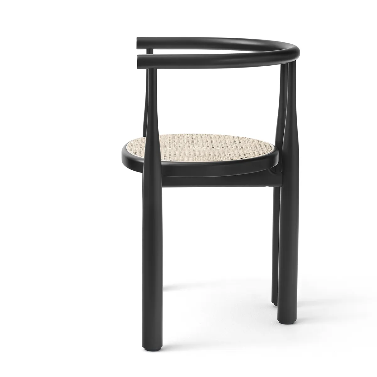 Dining Chair Bukowski Cane Black with armrest