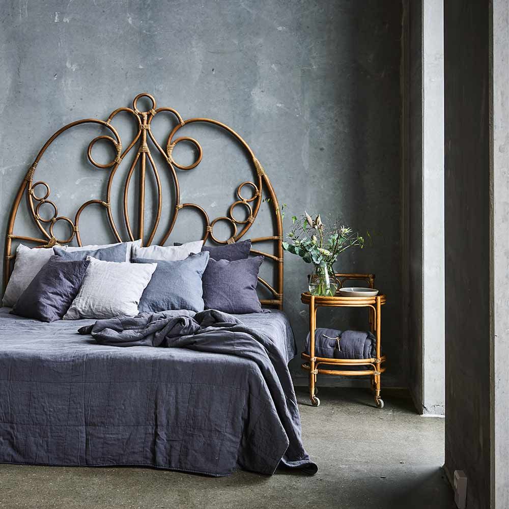 Serving Trolley Romeo In Rattan Antique