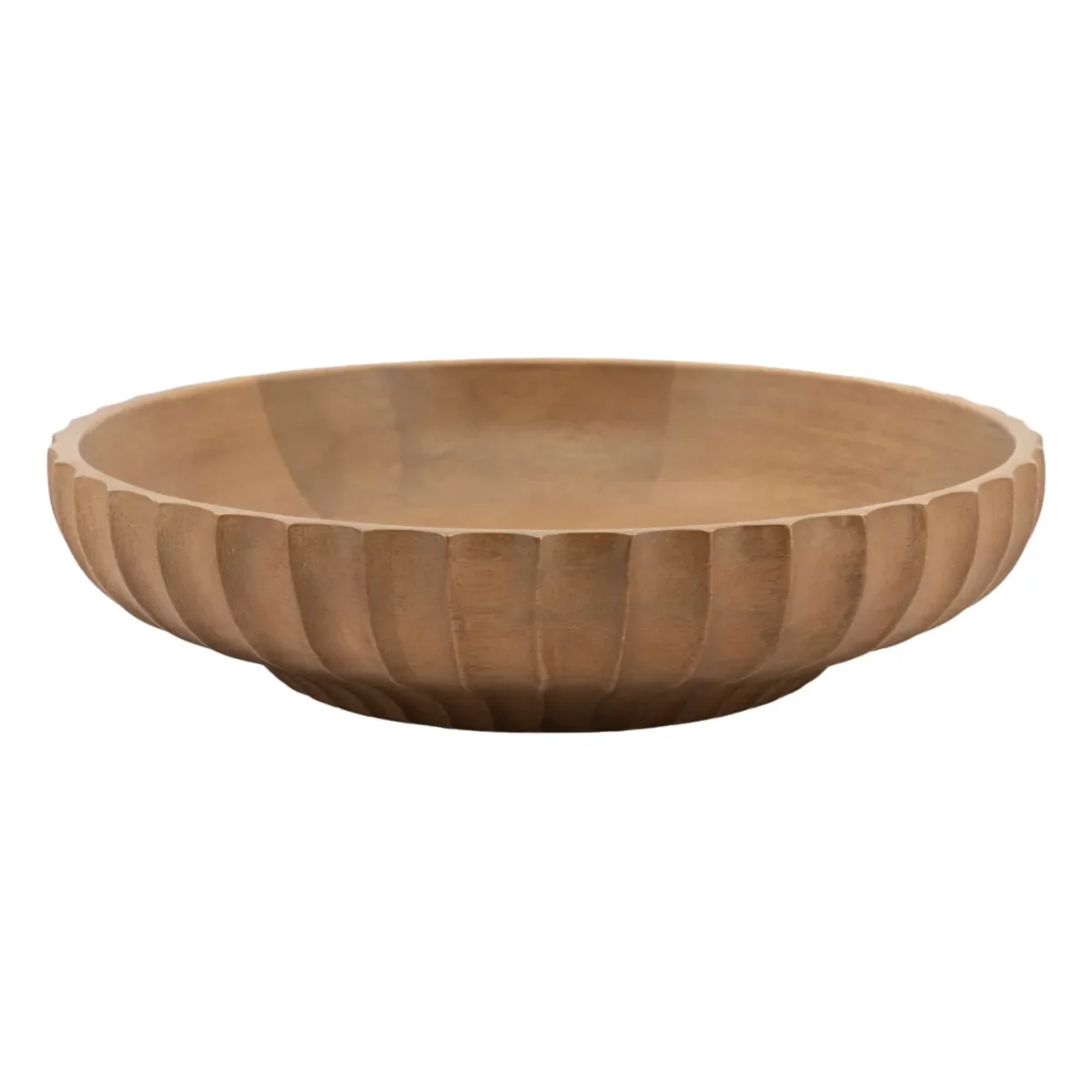 Yori large Bowl 25x25x6 cm Mango Wood Brown