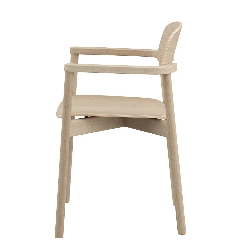SM842 Dining Chair White Oiled Oak
