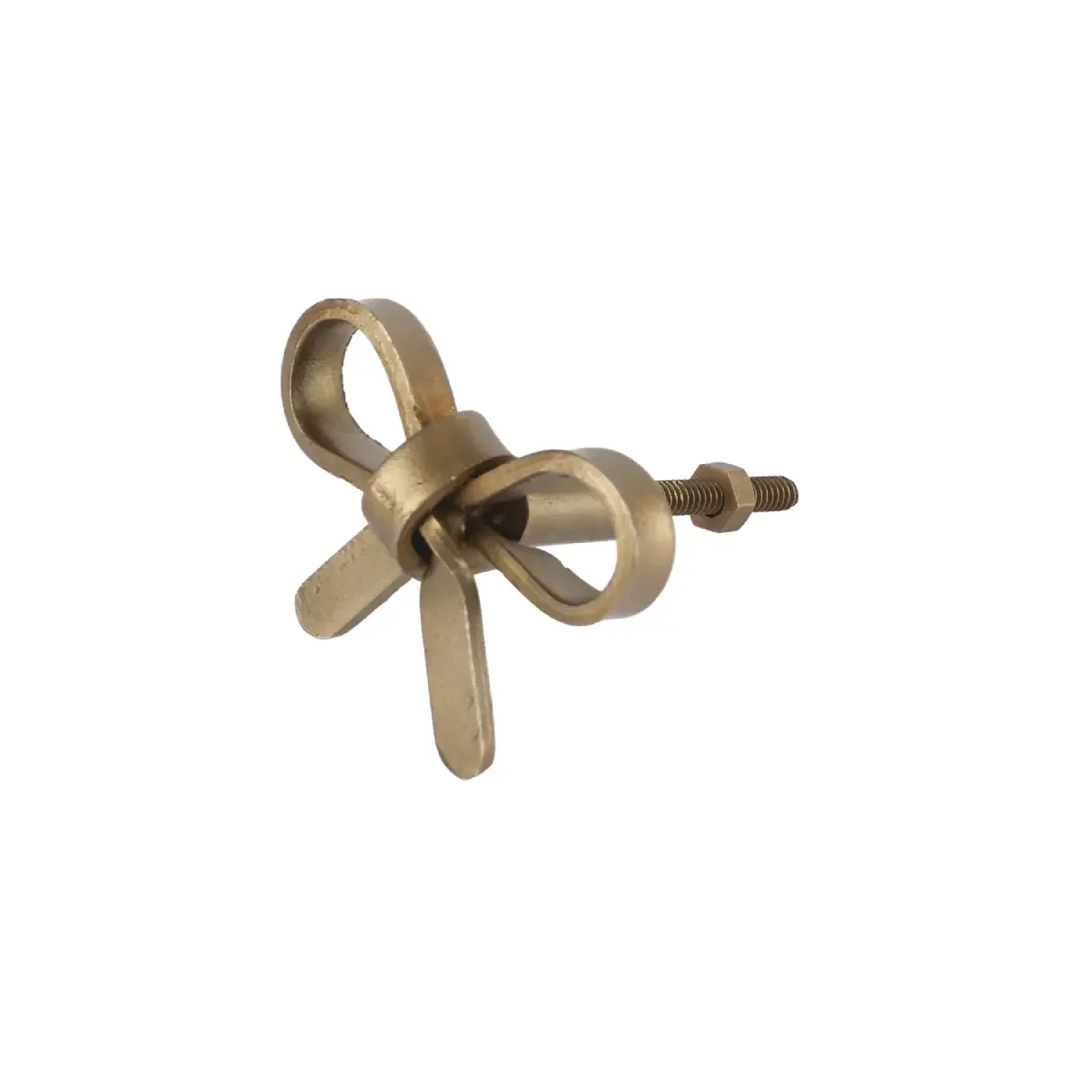 FRANCIS bow-shaped knob, gold-colored, W4.6 x D3.5/7 x H4.5 cm