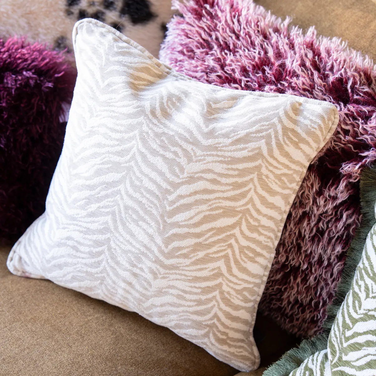 Decorative Cushion Tigra Beige 45x45 cm