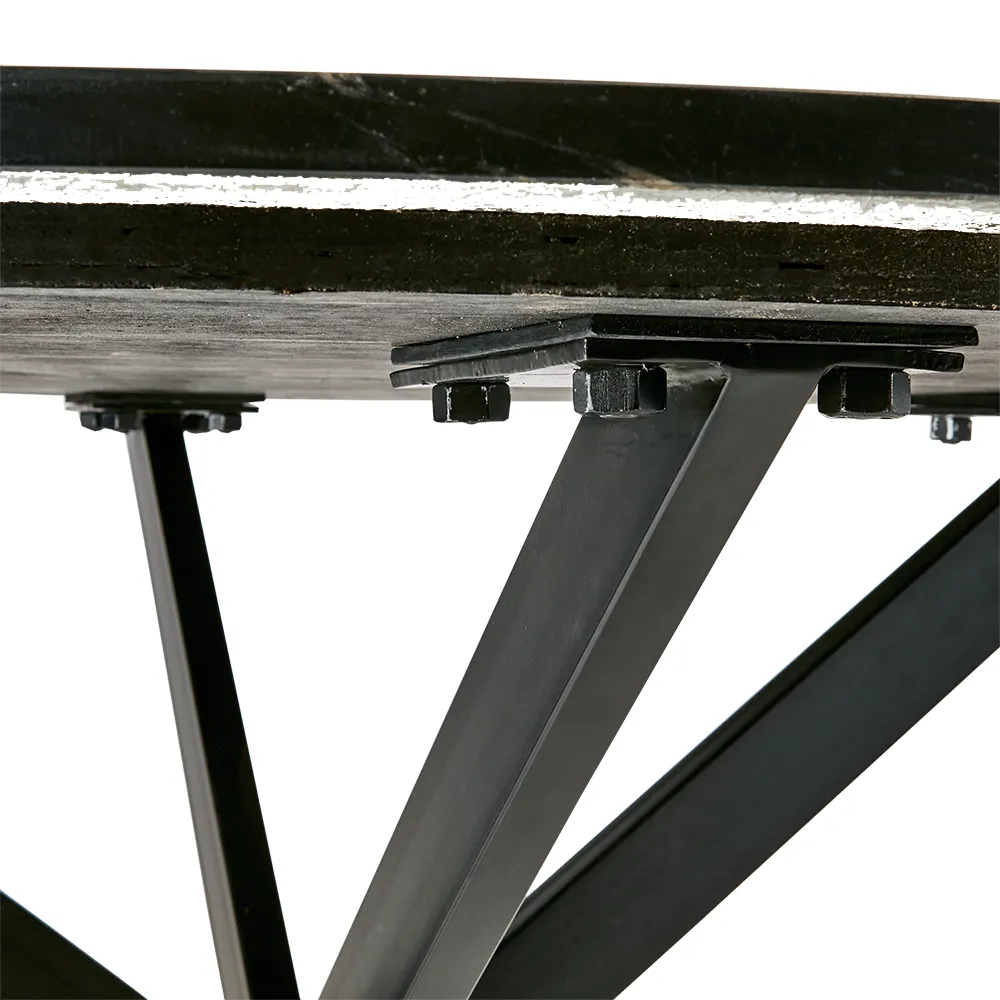  MILAN table black Ø120 cm