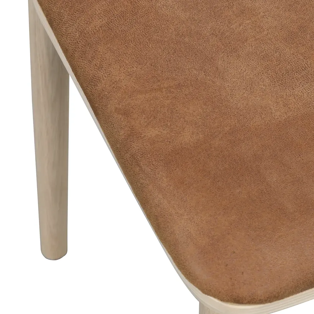 Wolcott dining chair white pigmented oak/brown