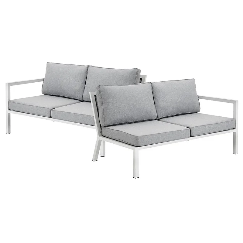 Belfort end pieces, 2-pack   including cushions white / Peral Grey