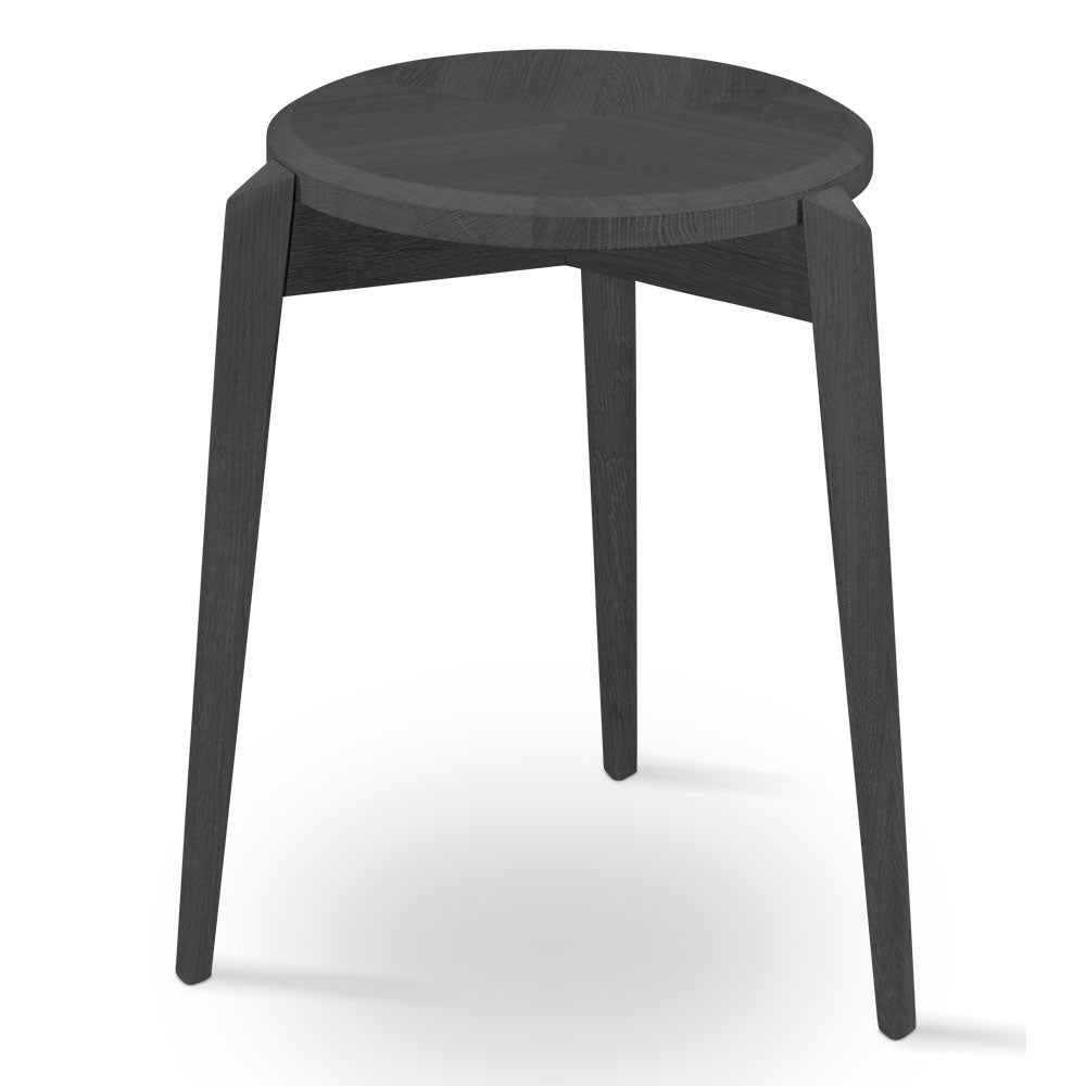 Stool SM840 black lacquered oak