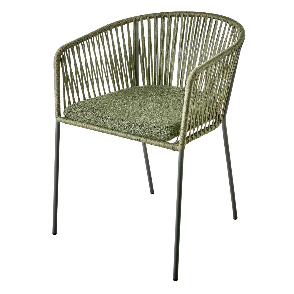 PIATTO Chair with armrests - Raw Avocado/Nordic Green