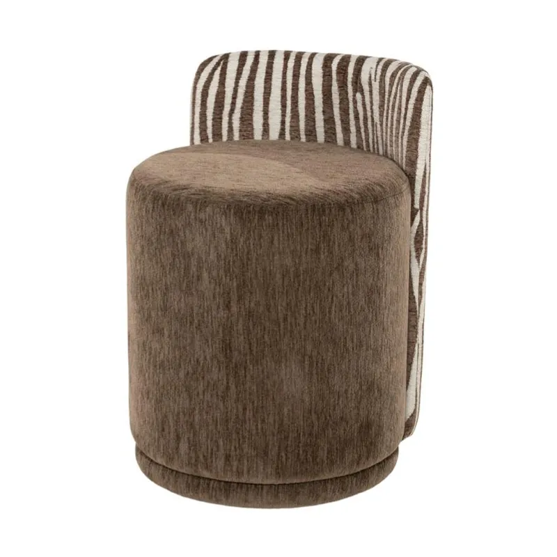 Marque 43x48x63 cm Fabric, Wood & Ijzer brown zebra