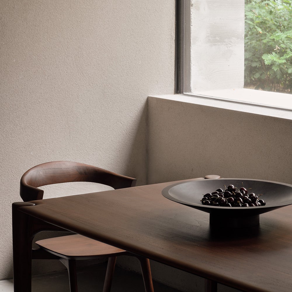 Satellite bowl - varnished mahogany - dark brown