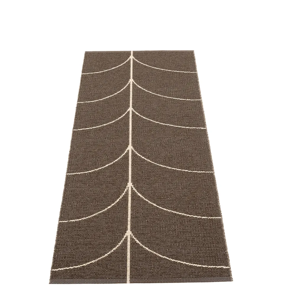 Woven Rug Leif Dark Brown 70x180 cm