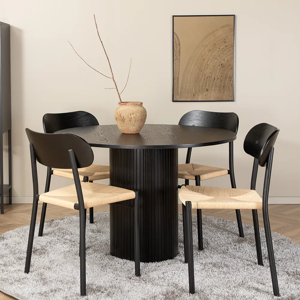Bianca Dining table Ø110 Black