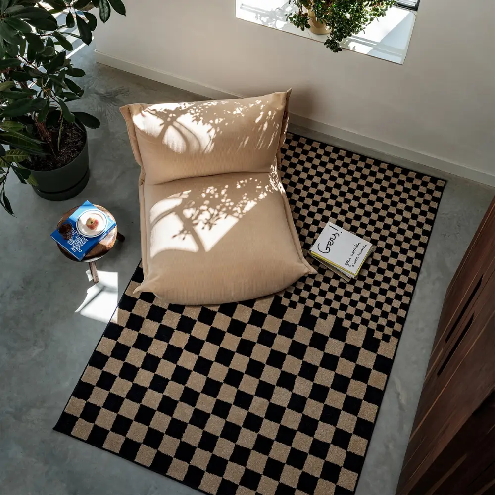 carpet petit square affair blue-beige