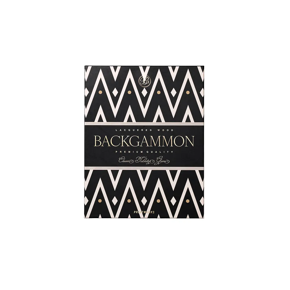 Backgammon Lacquered Black
