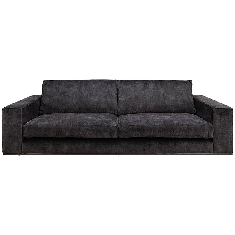 Senna 3-Seater Sofa Velvet Dark Grey