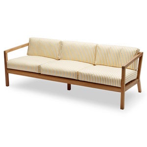 Virkelyst 3-seater sofa Golden Yellow Stripe Teak