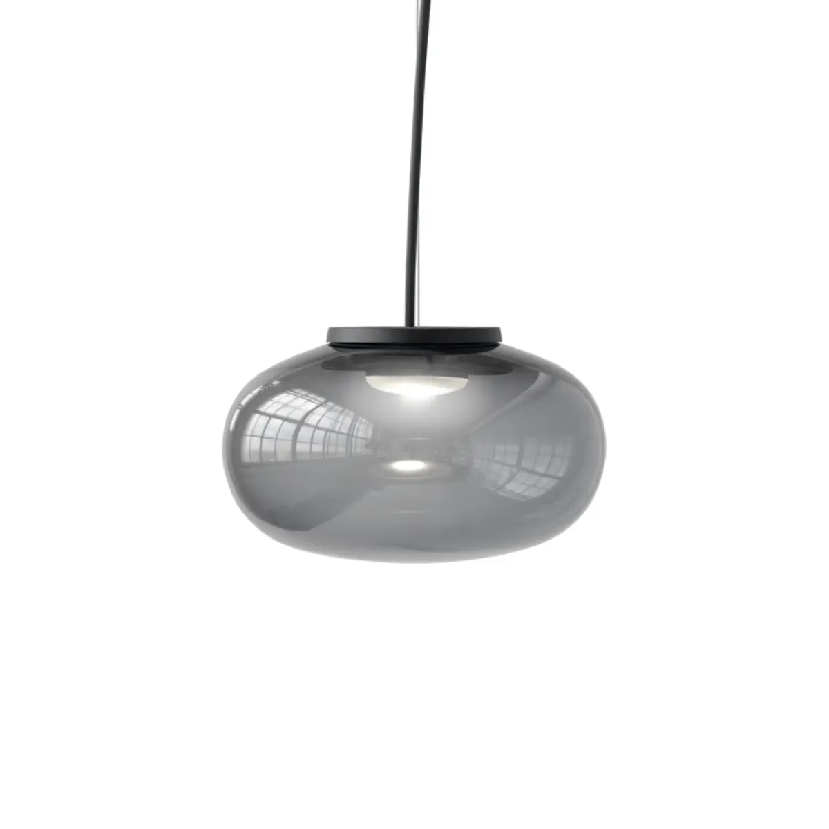 Karl-Johan Pendant Lamp Ø23 Smoked Glass