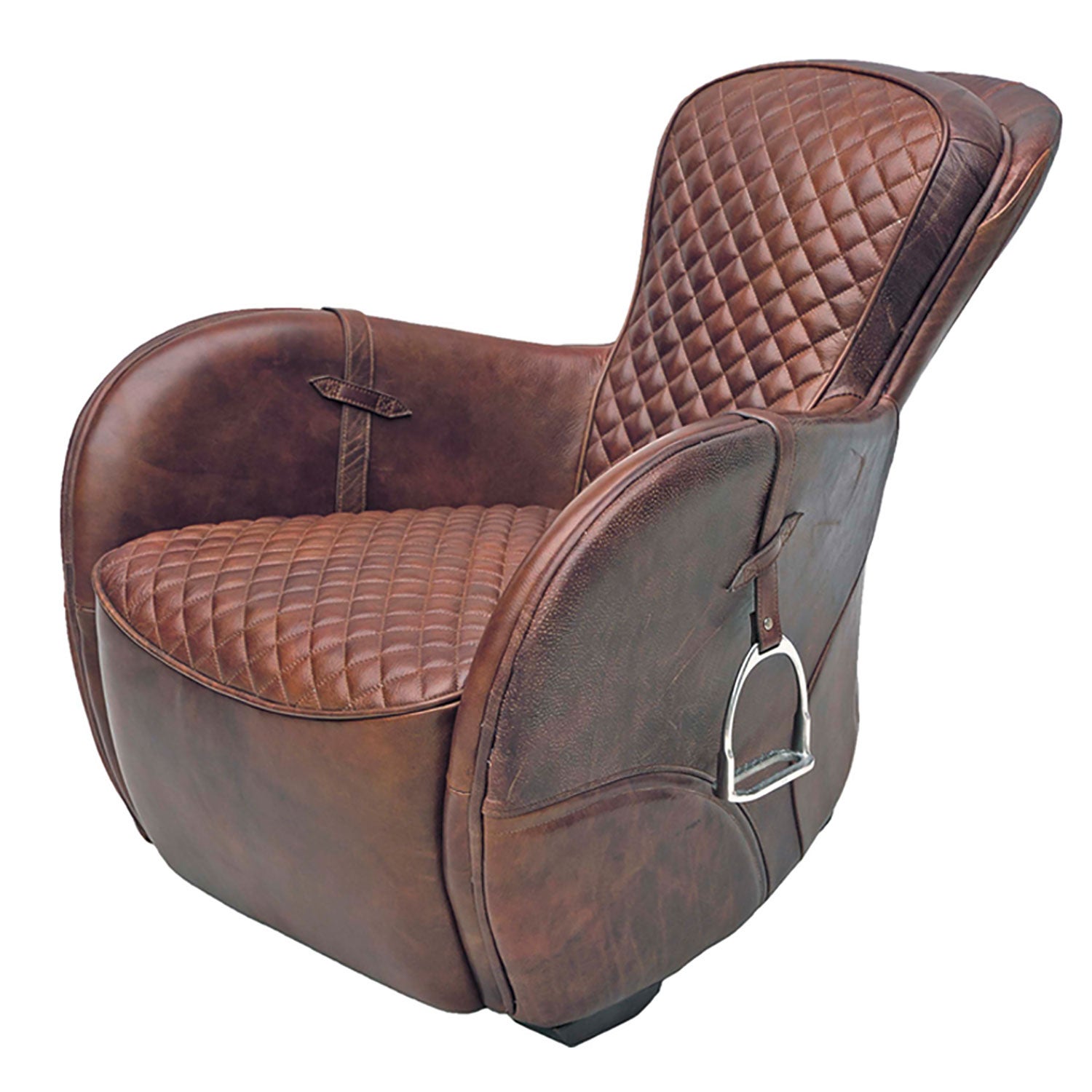Saddle armchair vintage cigar