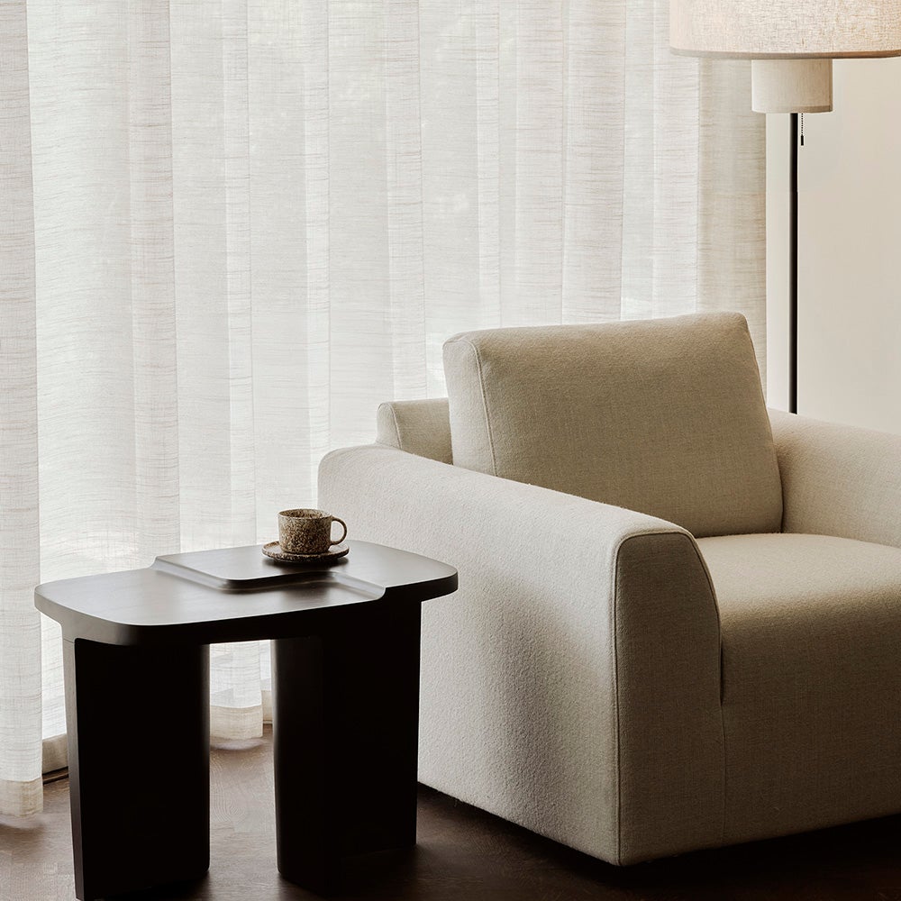 Brutalist Side table Mahogany