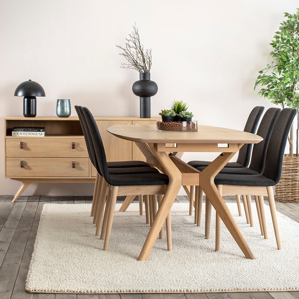 Nordik Dining Chair grey 2-pack