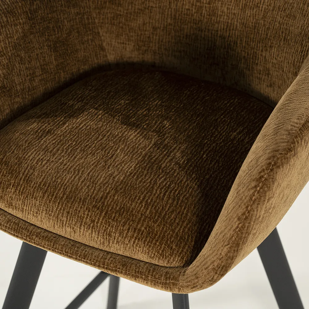 Bliss barstool with armrests - mustard