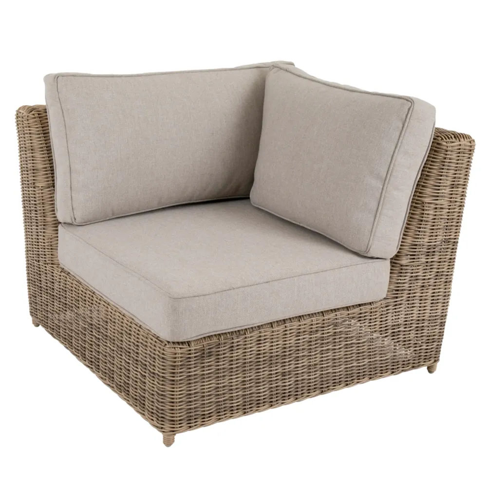 Glendon corner piece rustic synthetic rattan