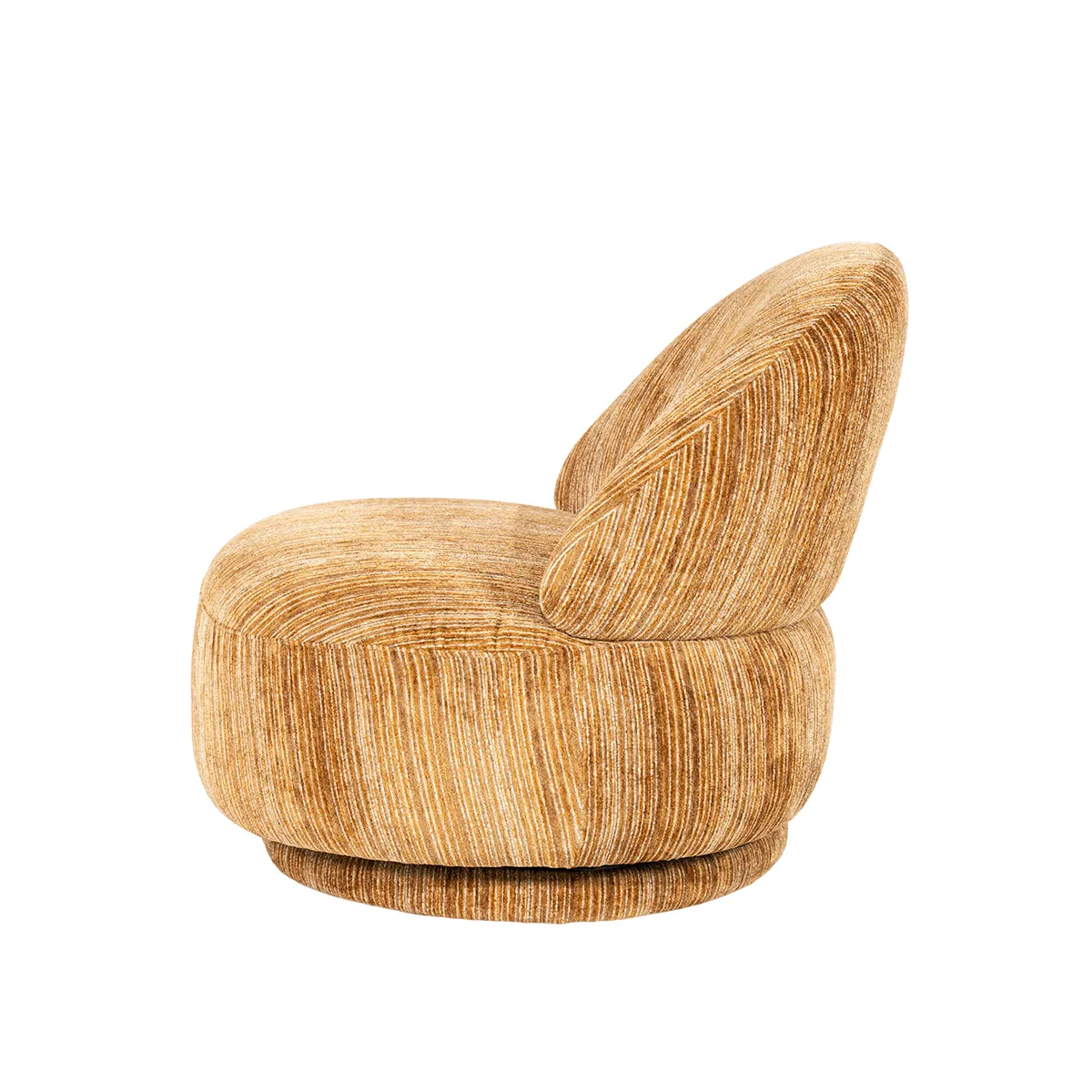 Swivel Lounge Chair FineLine Mustard