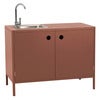 Kelia outdoor kitchen   with sink and tap  Zin Red