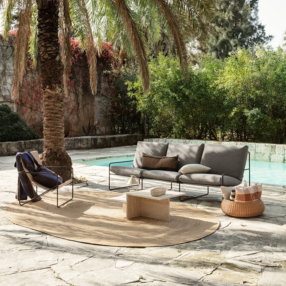 Desert 3-seater sofa Black/Dark Sand