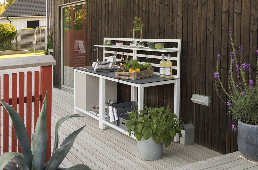 Åminne Outdoor Kitchen With Sink White
