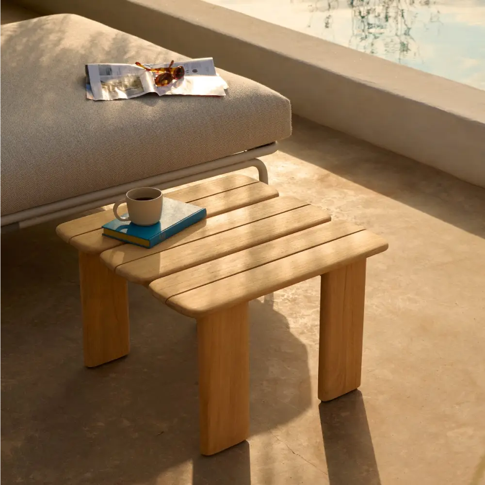 Coffee Table Teak 55x55 Assemble