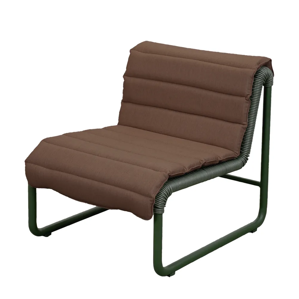 Al Dente lounge chair Weave Dark green