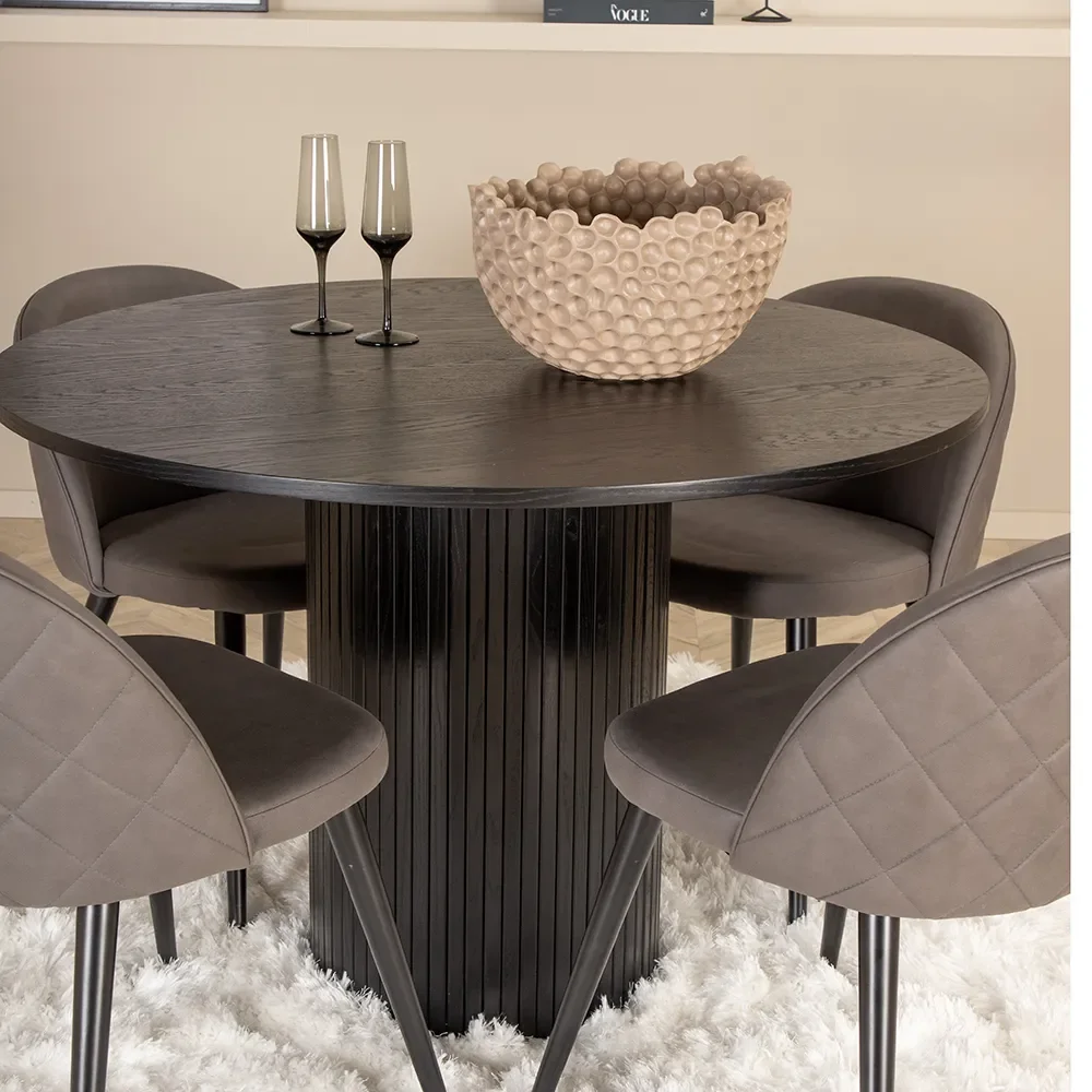 Bianca Dining table Ø110 Black