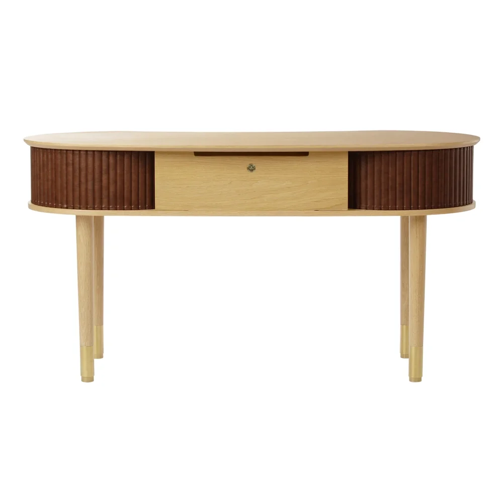 Audacious Desk Oak/Hazelnut