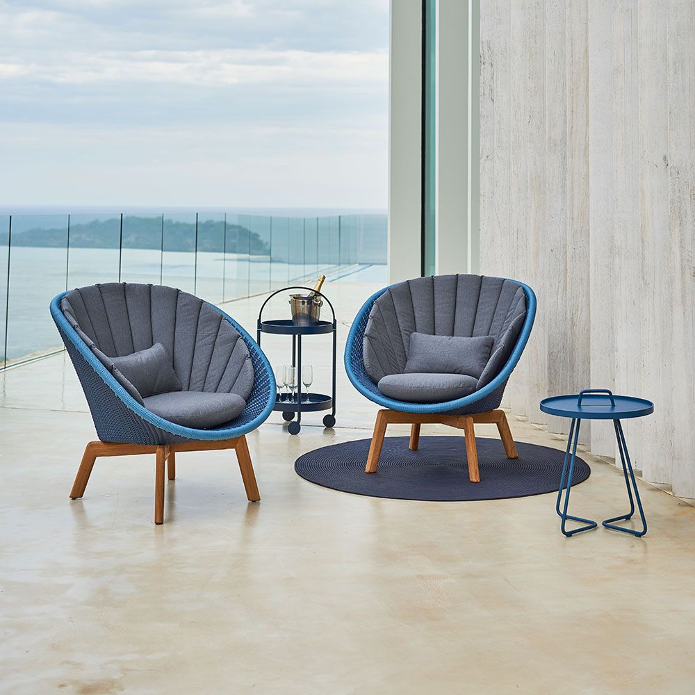 Peacock Lounge Armchair Grey