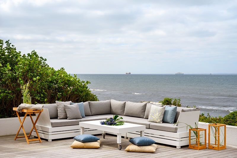 Ambon back cushion pearl grey