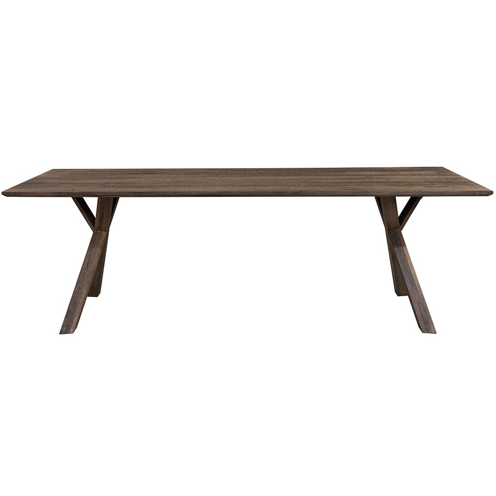 Dining Table Tree 240 X 90 Cm Silver Back