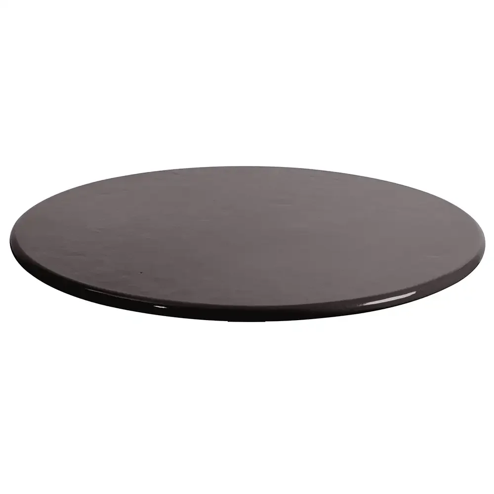 Table top dia. 70 cm Black, lava stone glazed
