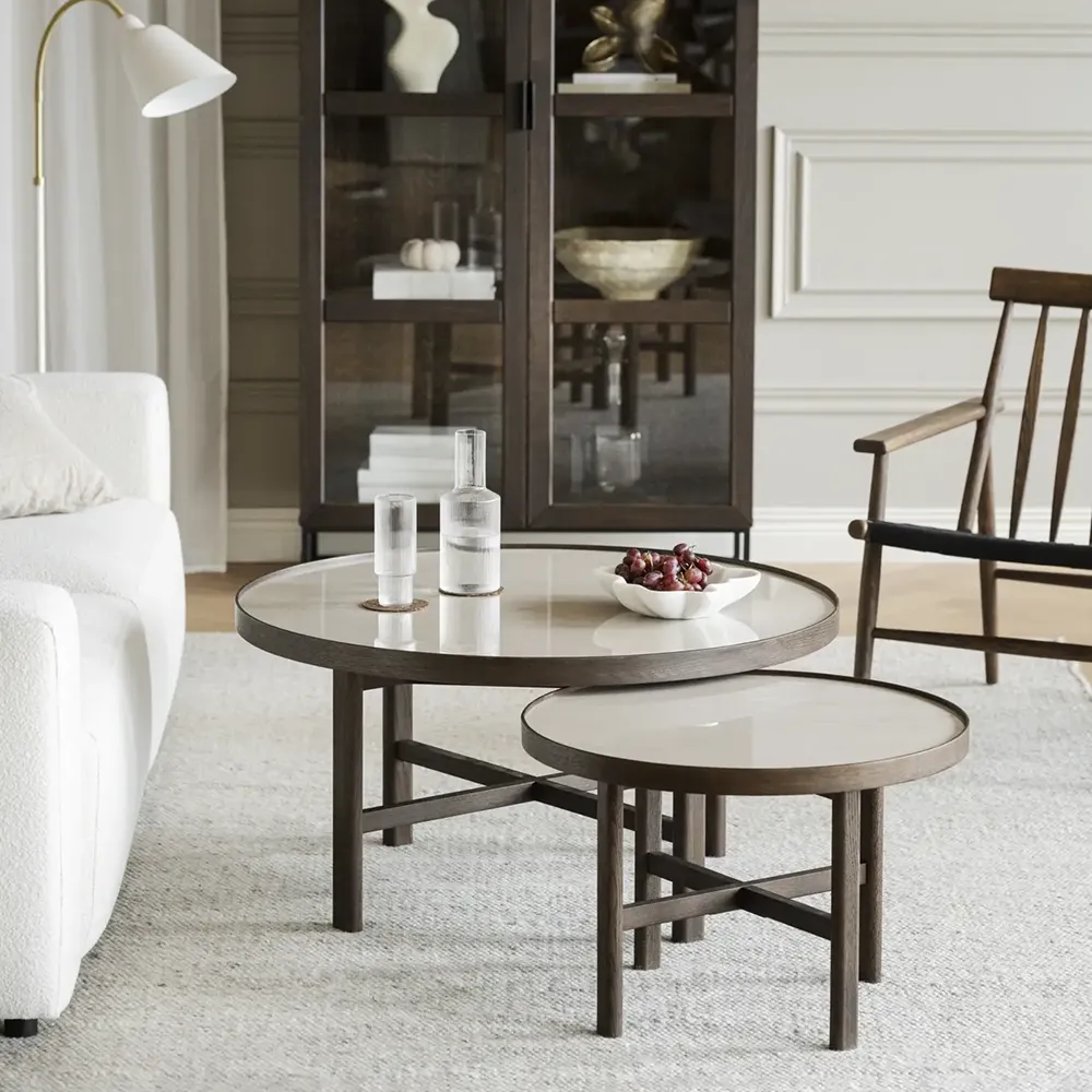 Marsden coffee table Ø60 cm ceramic/oak