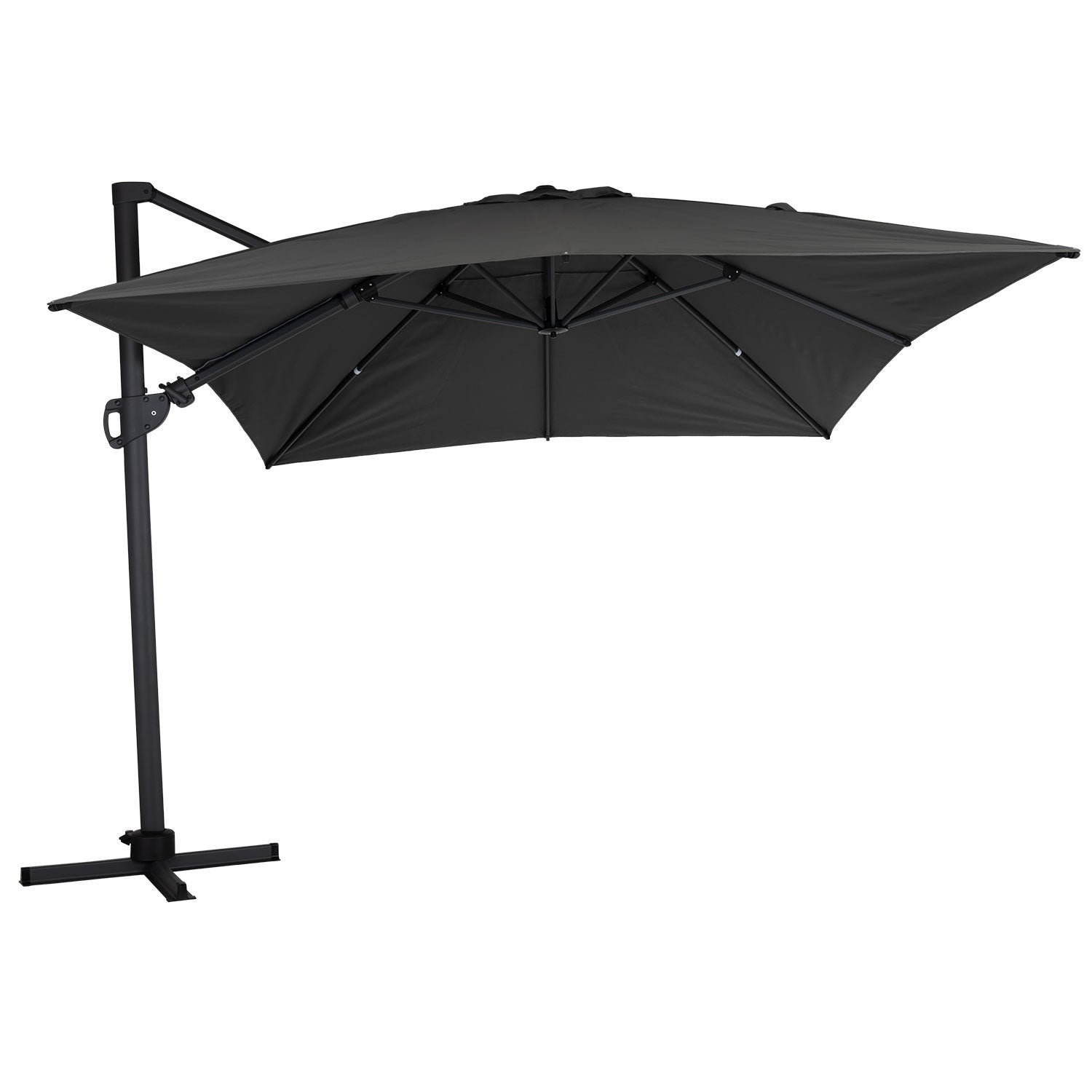 Varallo free-hanging parasol 300x400 cm anthracite/grey